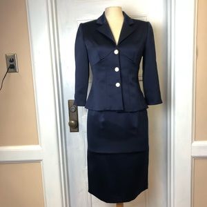 Vintage 1980s Alex Evening Wear Navy Blue